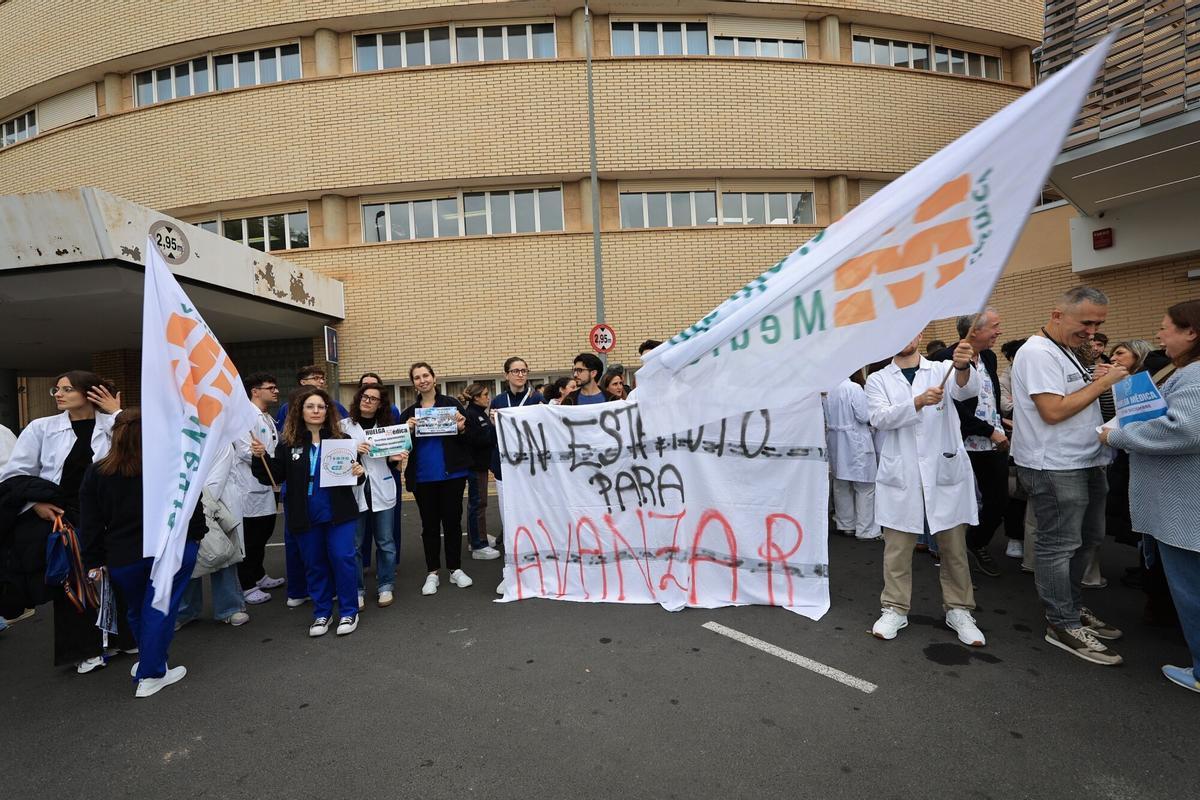 Manifestación de los médicos para exigir un estatuto propio. Manifestación de los médicos para exigir un estatuto propio.