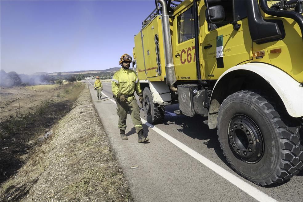 Incendio forestal en Cáceres