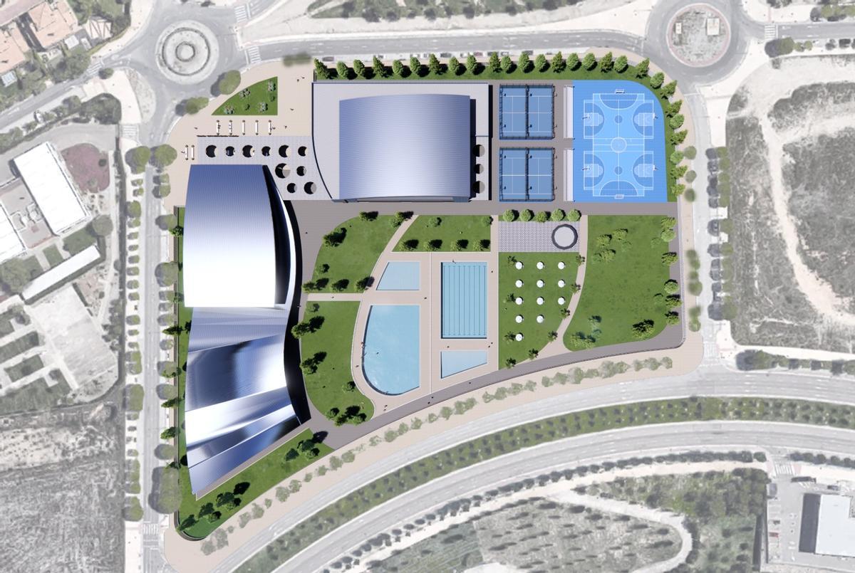 Recreación aérea, que en el diseño final podría cambiar, del CDM Sur, que se ubicará sobre la avenida Casablanca.