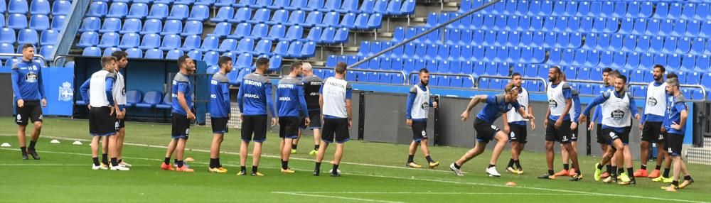 El Dépor entrena en Riazor para recibir al Getafe