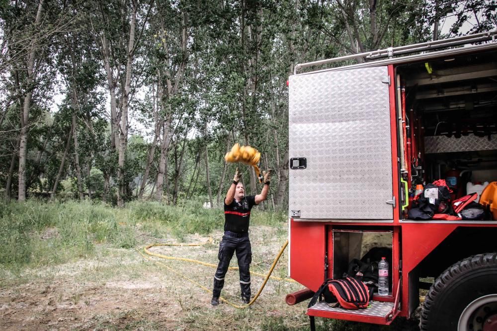 Incendio forestal en Muro