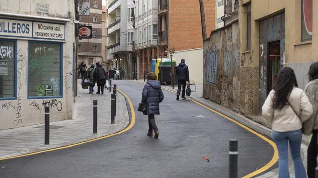Una de las calles de la zona de bajas emisiones de Zamora.