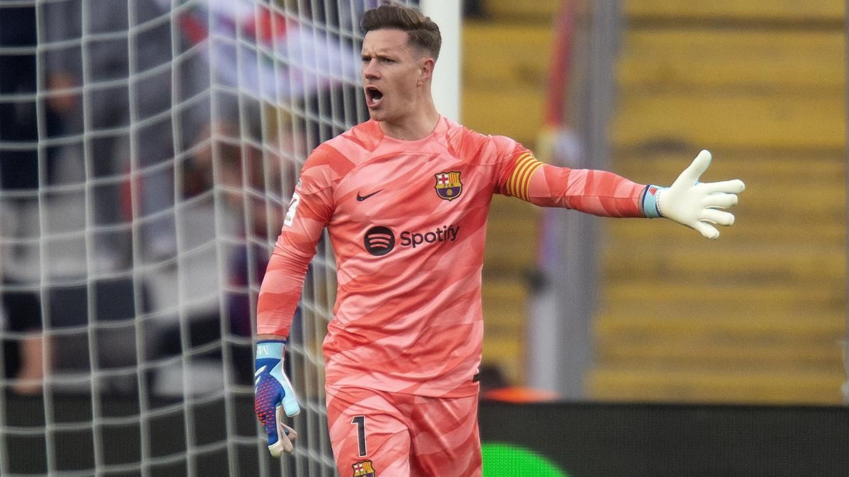 Ter Stegen, en un partido del Barça. Ter Stegen, en un partido del Barça.