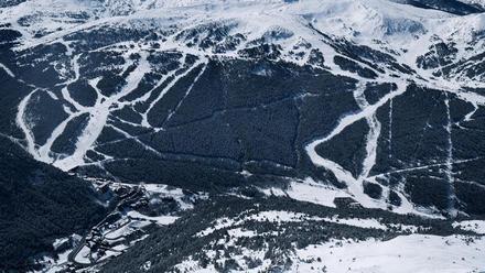 Imagen aérea de las pistas Soldeu-El Tarter, en Andorra