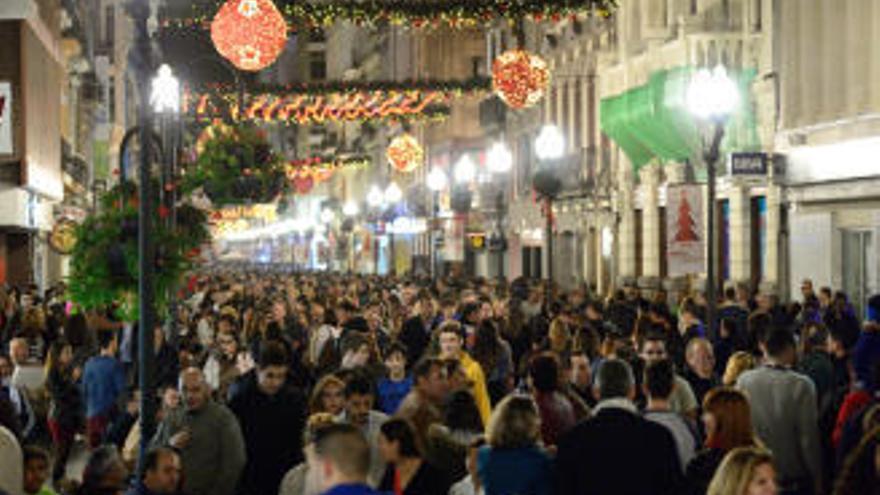 La calle Triana en la víspera del Día de Reyes.