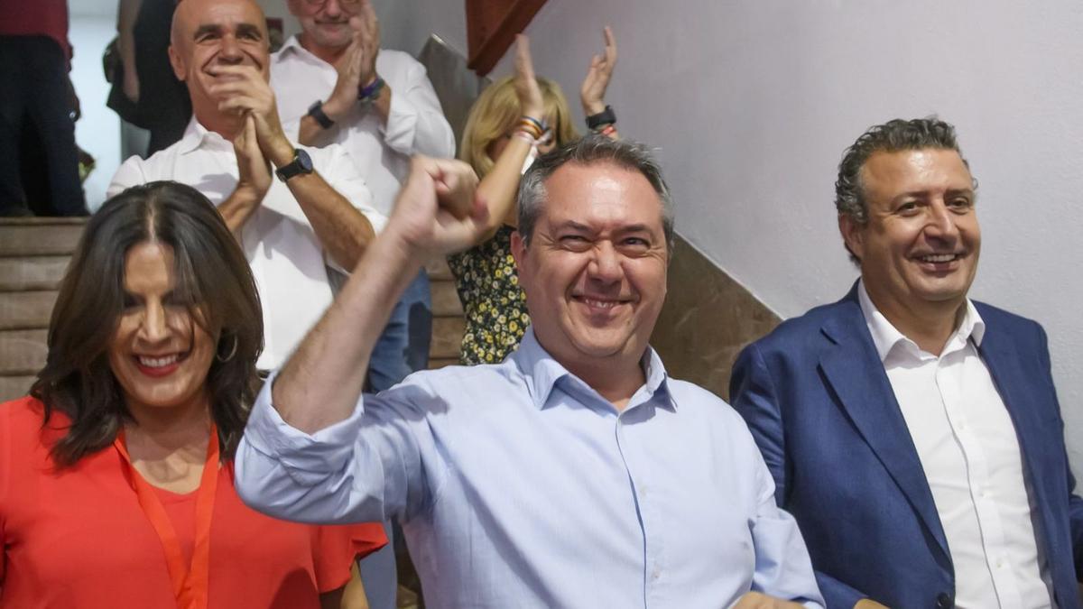 Juan Espadas celebró los buenos resultados del PSOE-A en las elecciones del 23-J.