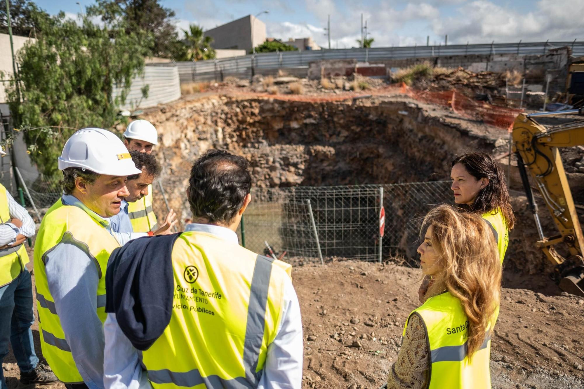 Visita a las obras de la depuradora de Santa Cruz