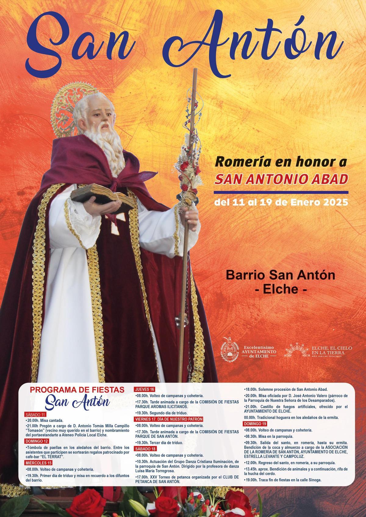 Cartel de las Fiestas de San Antón en Elche