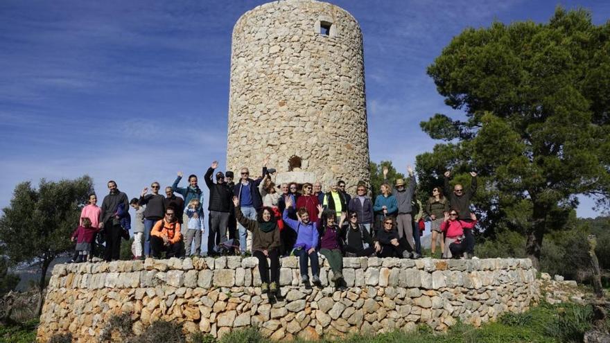 Participantes en la excursión reivindicativa.