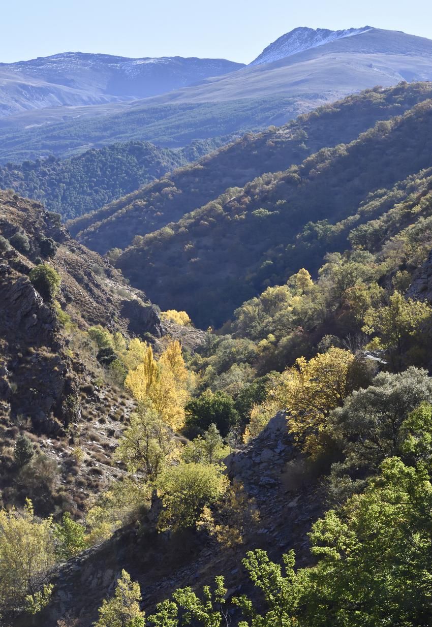 El valle del río Genil en Sierra Nevada
