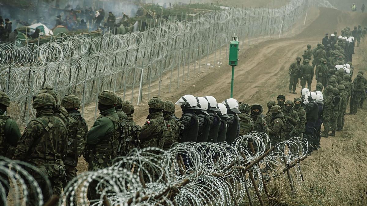 Imágenes de la tensión en la frontera entre Polonia y Bielorrusia.