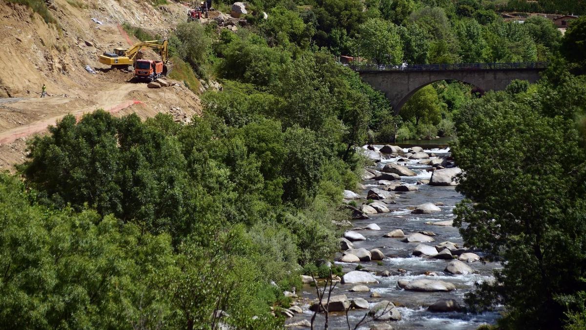 Fotografía del río Jerte a su paso por Cabezuela del Valle.
