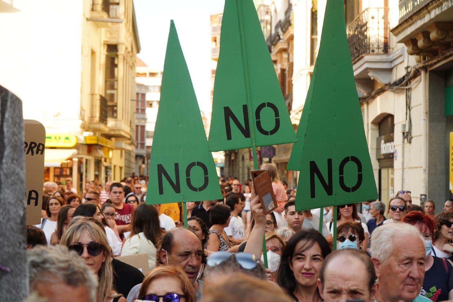 Manifestación por la gestión de los incendios.