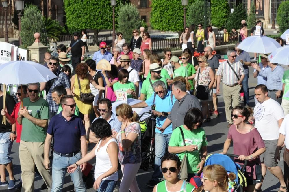 La protesta de educación en Murcia, en imágenes