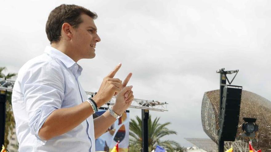 Albert Rivera durante el acto en Barcelona.