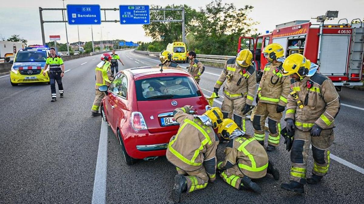 AP-7 accidente de trafico en Montmelo