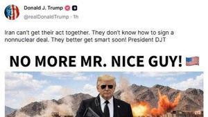 Imagen compartida por el presidente de EEUU, Donald Trump, en Truth Social.