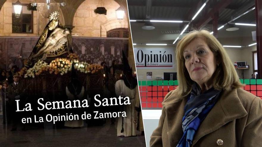 VÍDEO | Isabel García, presidenta de Nuestra Madre de las Angustias: &quot;La única forma de sentir la Semana Santa es viniendo a Zamora&quot;