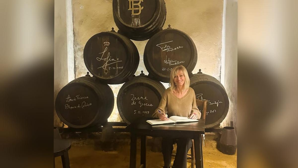 Susanna Griso, en Bodegas Camnpos.