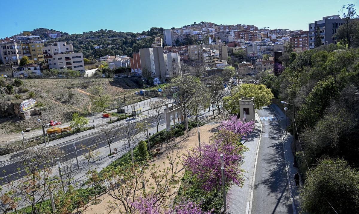 Vista general del barrio de Vallcarca desde el Viaducto, en una imagen de archivo. En esta zona se consturirá le nuevo parque.