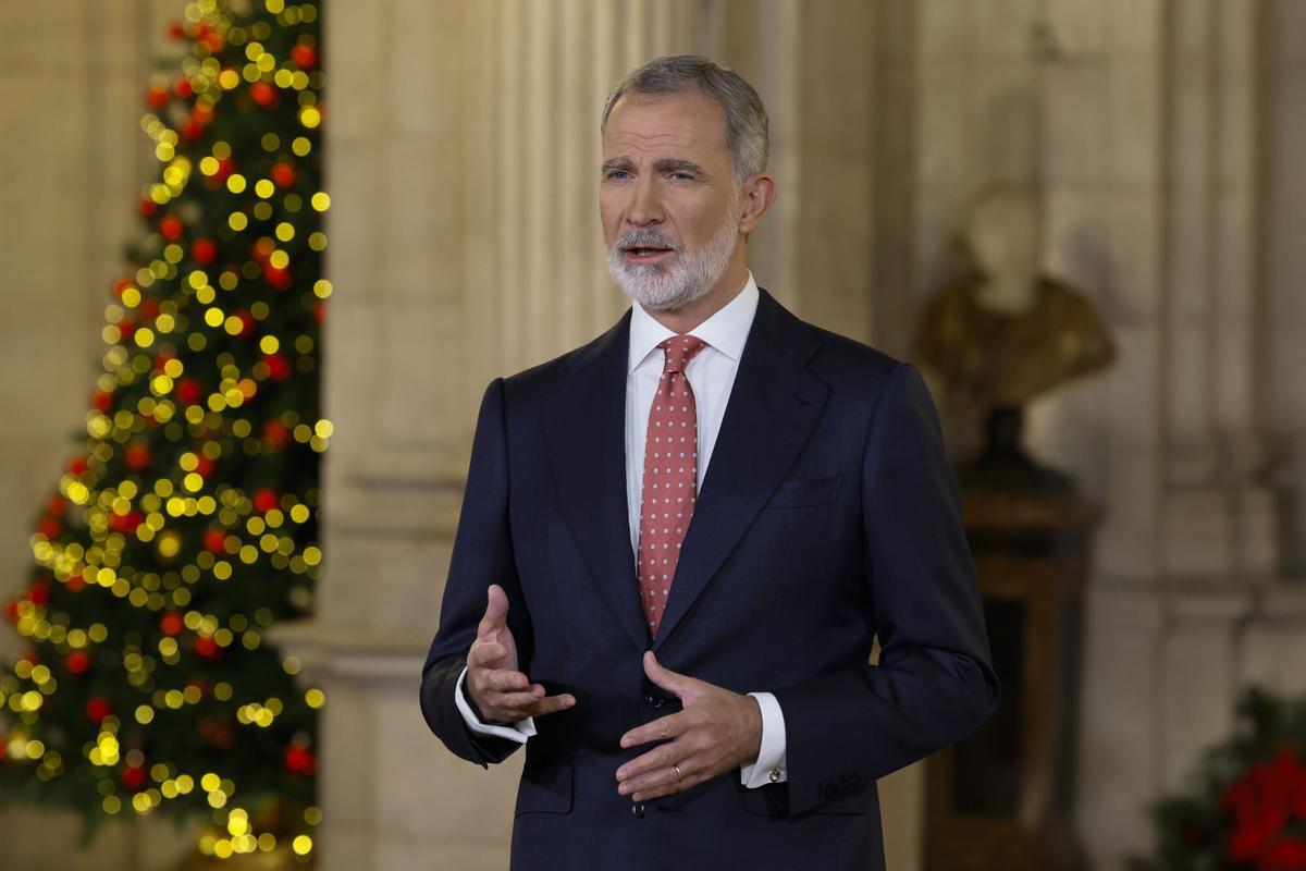 El rey Felipe VI pronuncia el tradicional mensaje de Nochebuena.