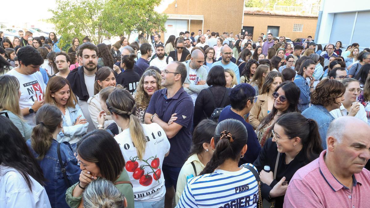 Aspirantes a una de las últimas oposiciones de Educación, en Santiago.