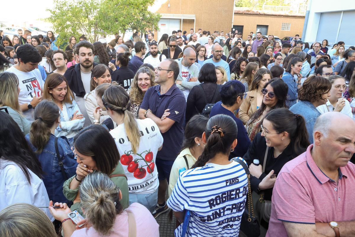 Aspirantes a una de las últimas oposiciones de Educación, en Santiago.