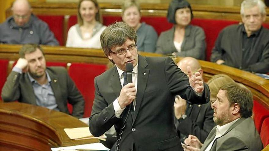 Puigdemont intervé en el ple del Parlament d&#039;ahir