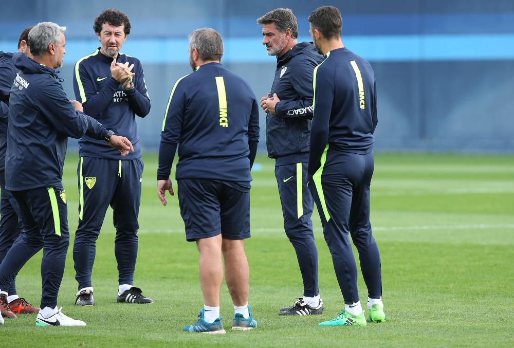 Entrenamiento del Málaga CF en la previa del Málaga CF-Levante UD