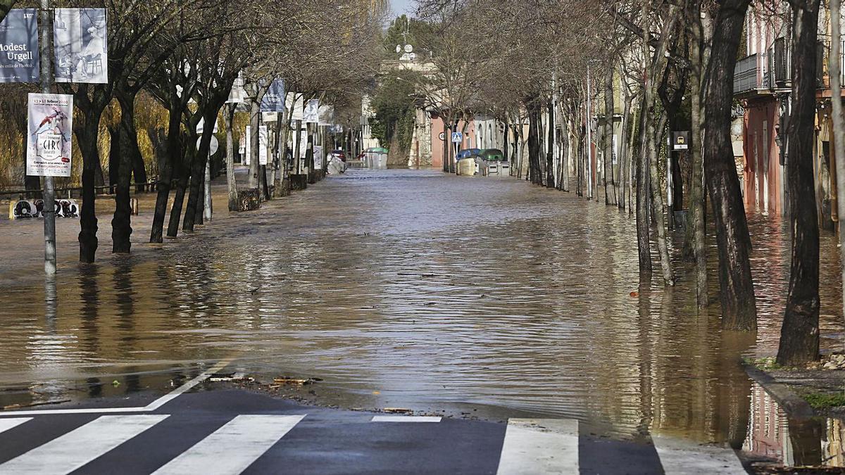 Pedret, inundat pel desbordament del riu Ter durant el temporal Glòria.
  | ANIOL RESCLOSA