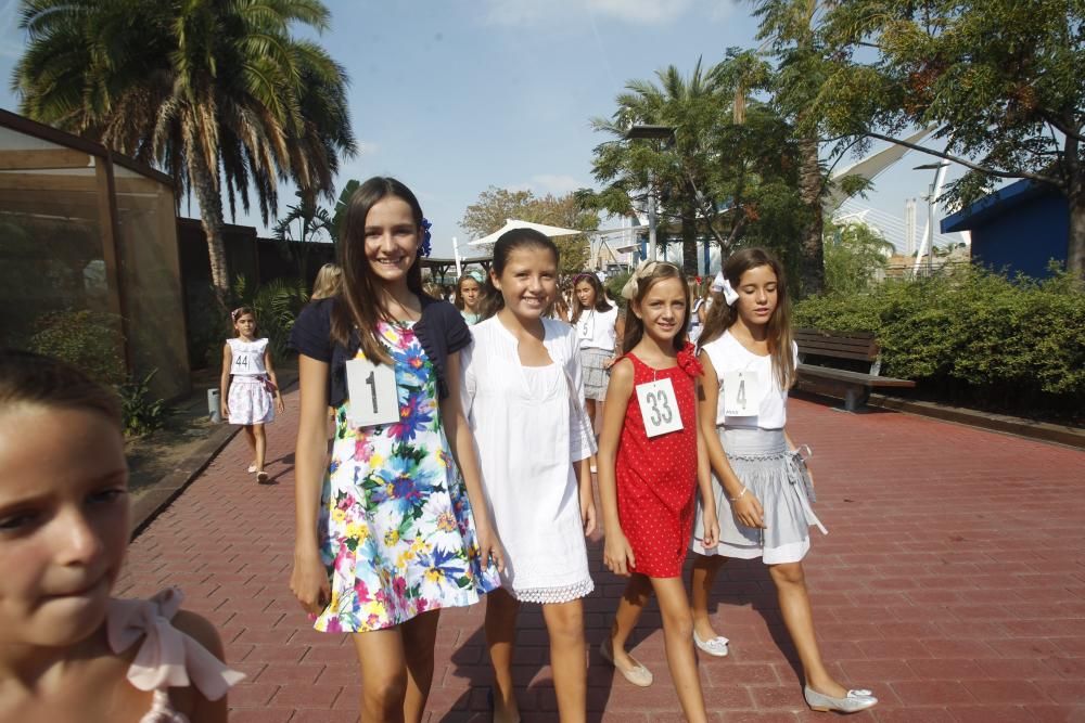 Las candidatas a la Corte de Honor Infantil, en l'Oceanogràfic