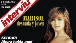 Mítica primera portada de la revista ’Interviú’, con Marisol al desnudo; todo un símbolo de la transición.