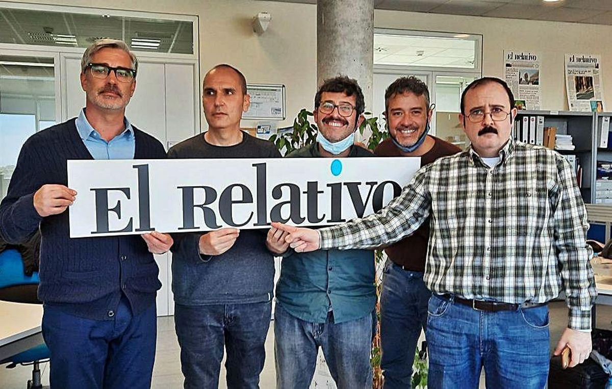 Collado, Marqués, Ventura, Medrano y Areces en el rodaje. | DAVID VENTURA