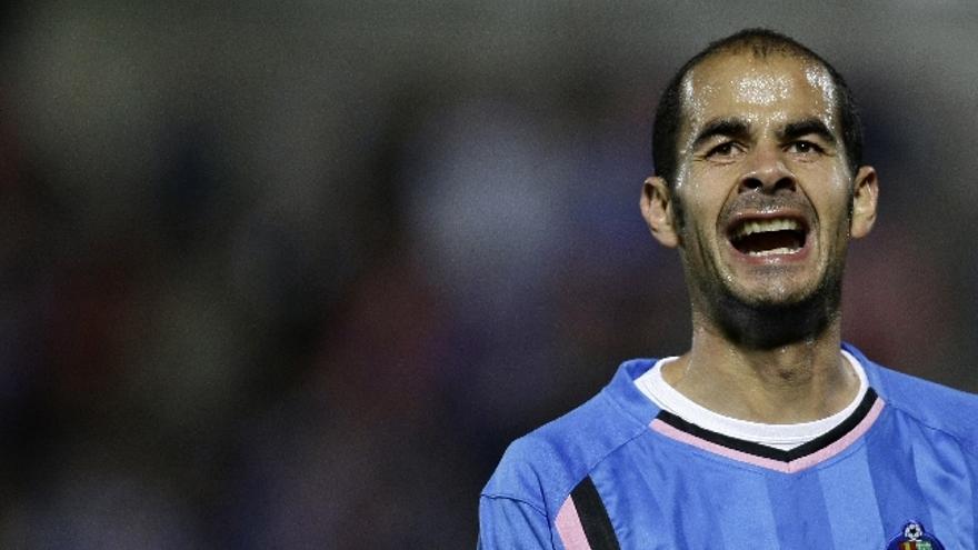 Mario Cotelo jugador del Getafe durante el partido de la Copa de la UEFA contra el Benfica. El Getafe se medirá al Bayer.