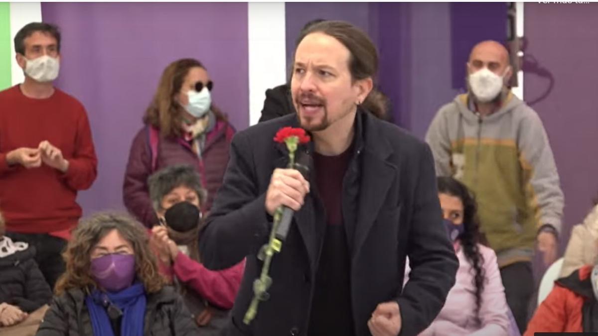 Iglesias dice que "el proyecto del PP es un proyecto de destrucción de la democracia".