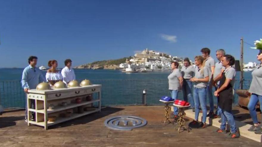 Una captura del programa Marterchef Celebrity, durante las prueba de exteriores, grabada en Marina Ibiza.