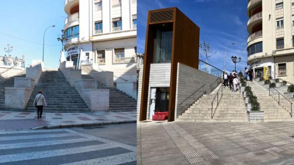 Antes y después de la Tribuna de los Pobres.