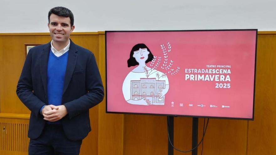 El alcalde estradense, Gonzalo Louzao, presenta el cartel de Estrada Escena | S.P.