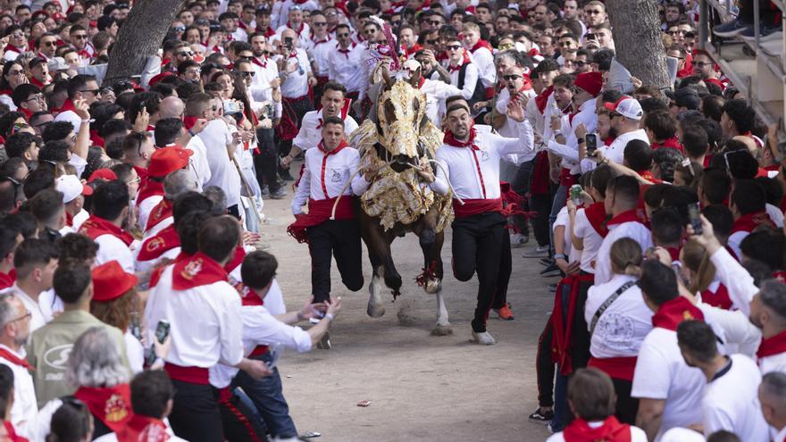La peña Calimocho y Star of Bengal ganan la carrera de los Caballos del Vino de Caravaca