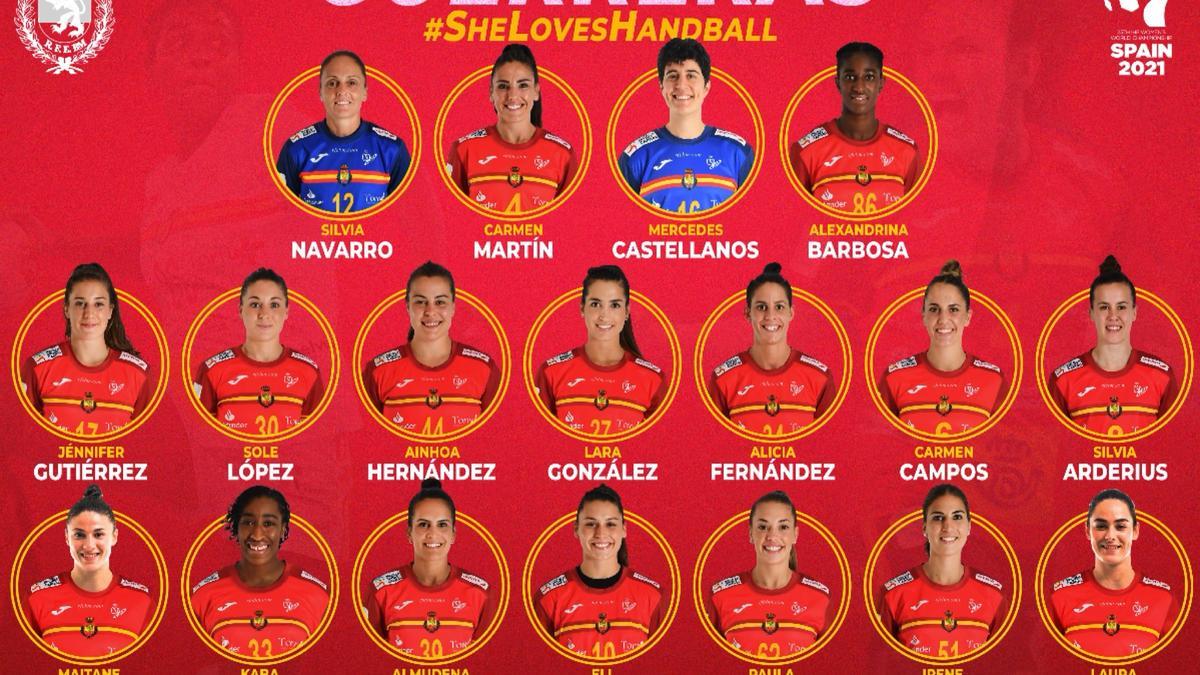Selección española de guerreras para el Mundial de casa