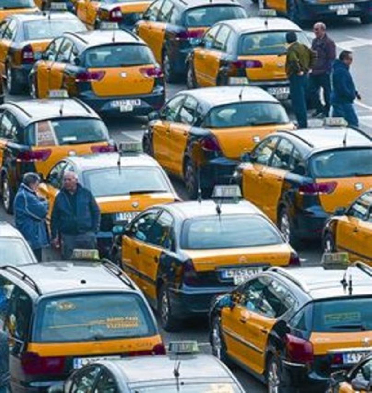 Parada de taxis de l’estació de Sants, el gener passat. Parada de taxis de l’estació de Sants, el gener passat.