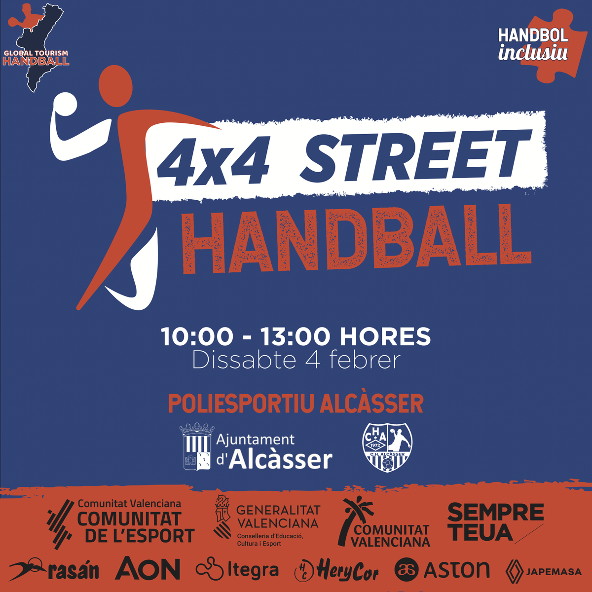 Alcàsser estrena el nuevo circuito ‘4x4 Street Handball’, sucesor del circuito  'Handbol al Carrer'.