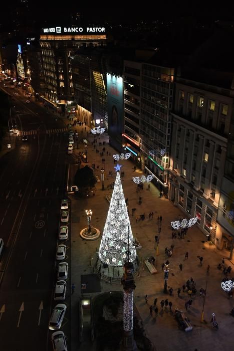 A Coruña enciende su alumbrado navideño