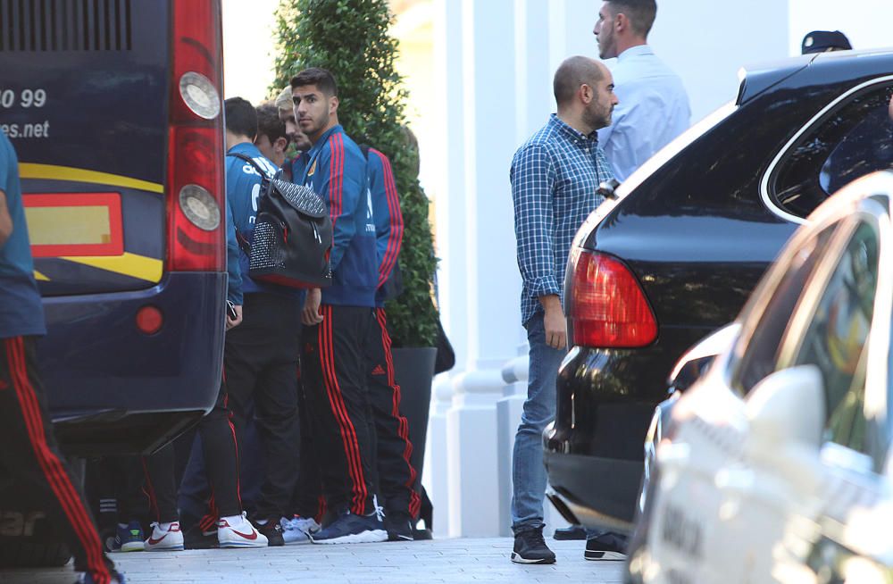 La Roja se concentra en el hotel malagueño de cara al partido amistoso ante Costa Rica en el estadio de La Rosaleda