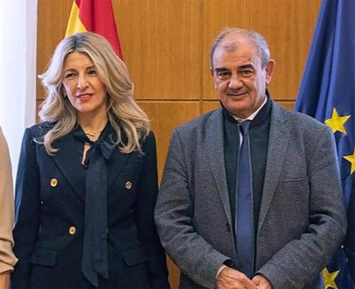 Yolanda Díaz y Juan Antonio Pedreño, en una imagen de archivo