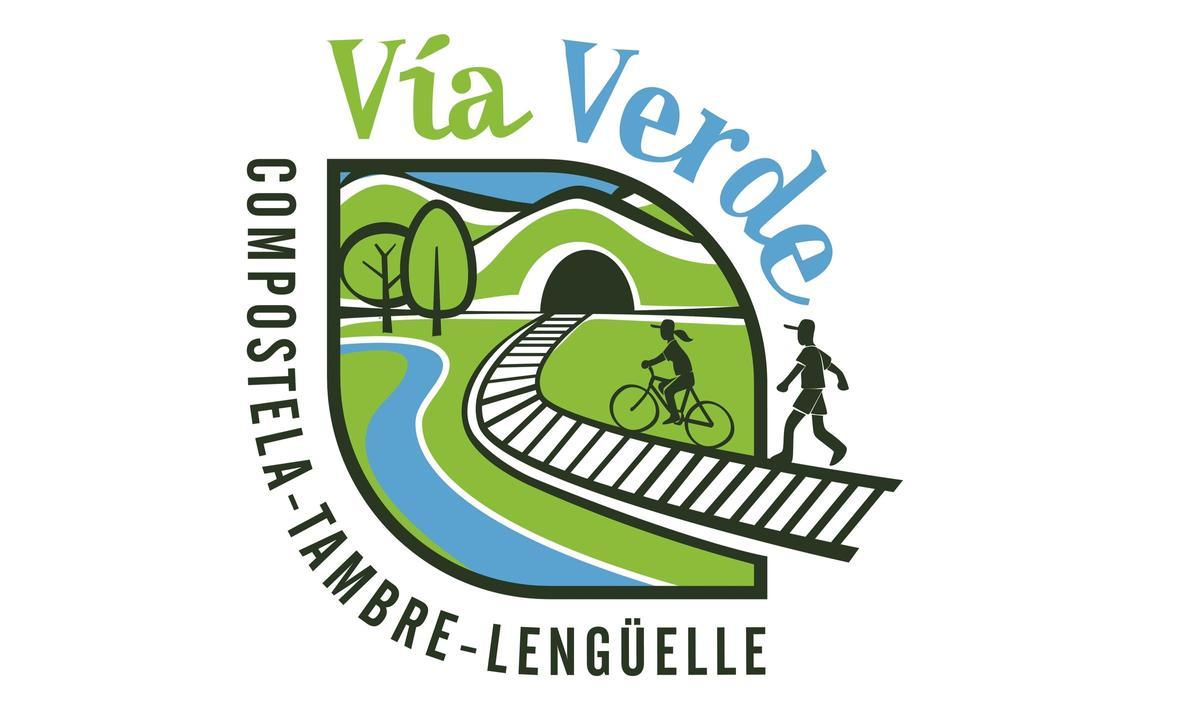 Logotipo de la Vía Verde Compostela, Tambre Lengüelle