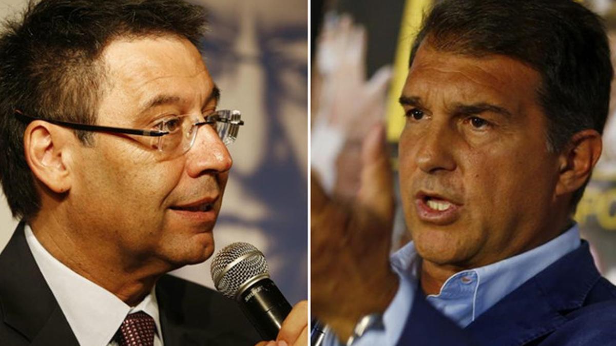 Bartomeu y Laporta son dos candidatos enfrentados