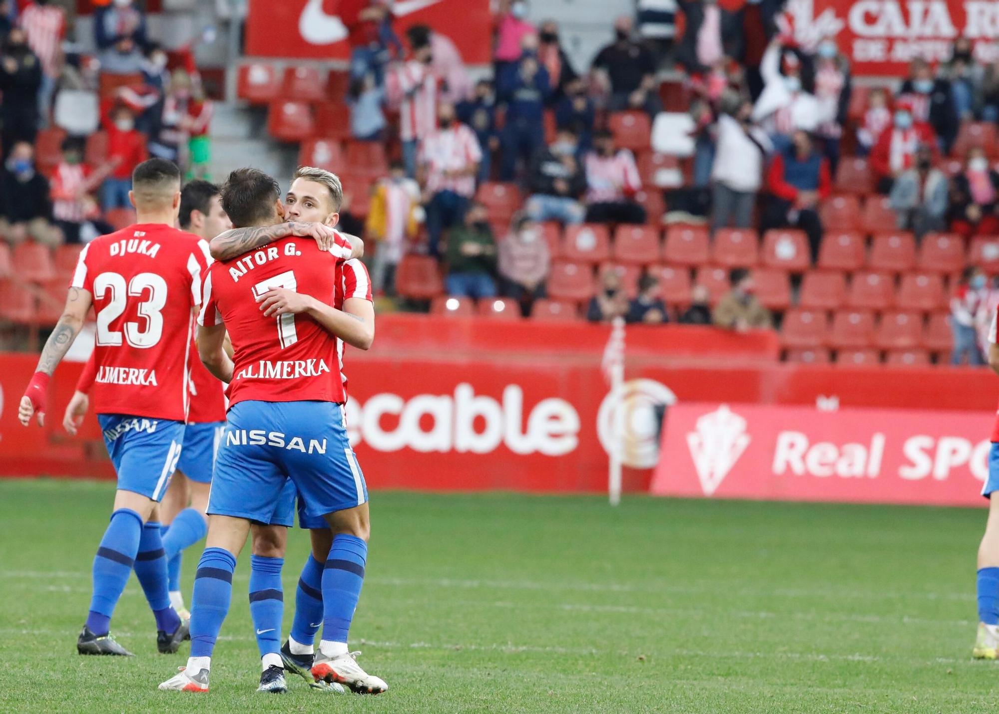 El partido entre el Sporting y el Lugo, en imágenes