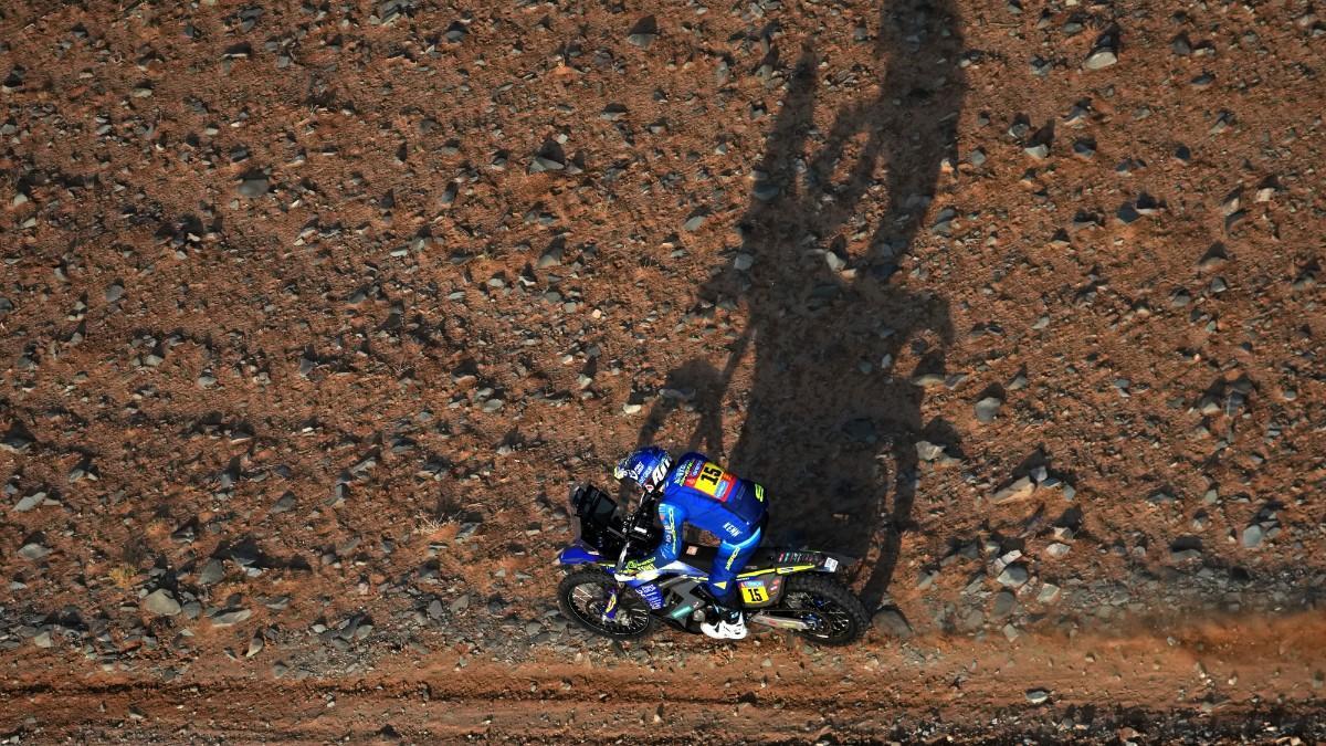 Santolino, durante una etapa