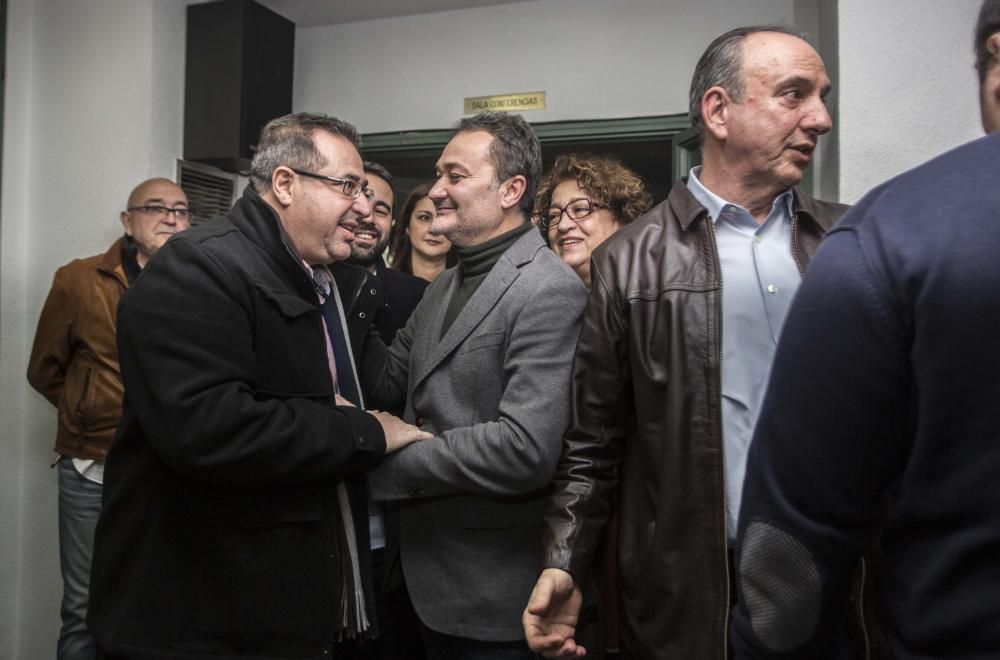 Francesc Sanguino se presenta como candidato en la sede del PSPV-PSOE de Alicante